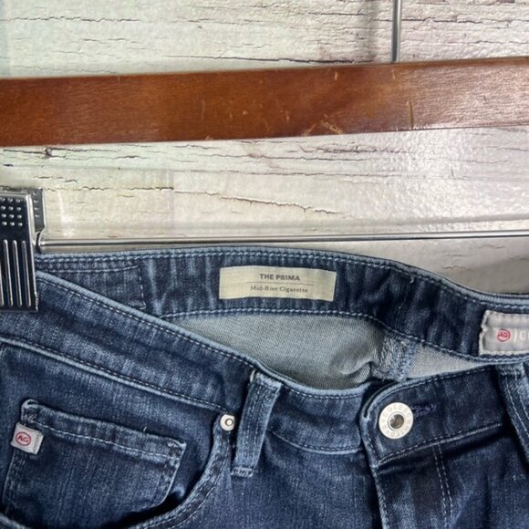 AG Adriano Goldschmied The Prima Cigarette Leg Mid Rise Medium Wash Jeans 30 - Picture 4 of 9